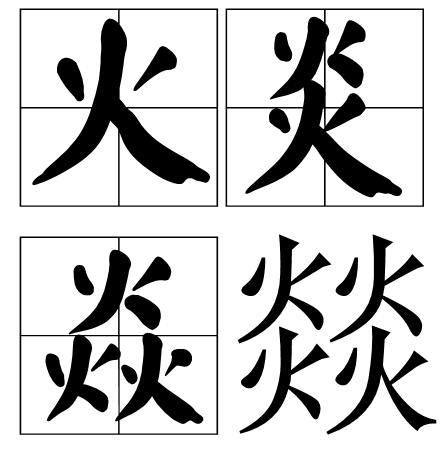 四個火意思|四个火是什么字，怎么读。